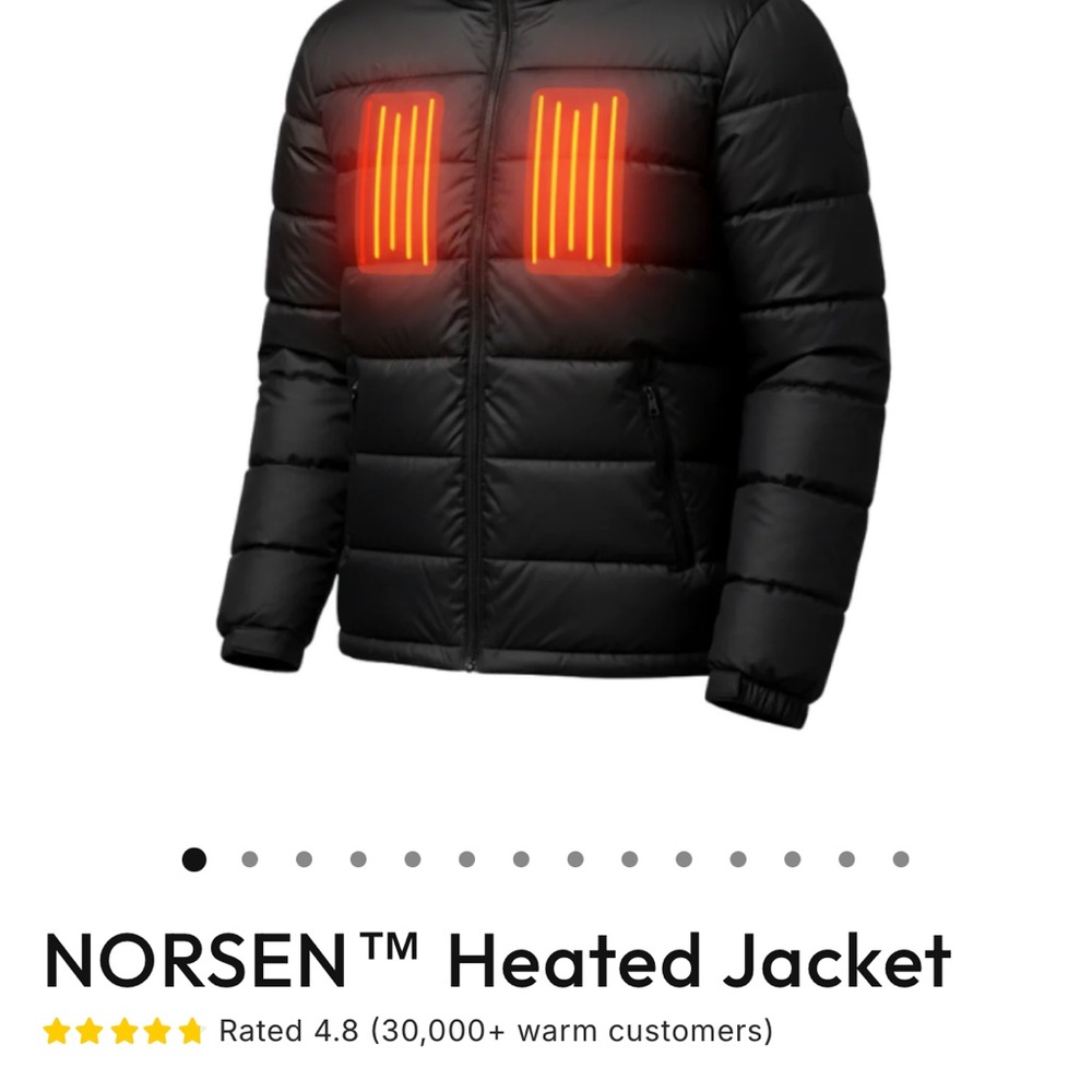 Black Heated Puffer Jacket